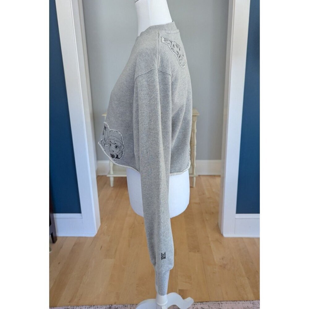 BTS Official Sweatshirt Modified Tiny Tan Cropped Sweatshirt Size M - Picture 2 of 13